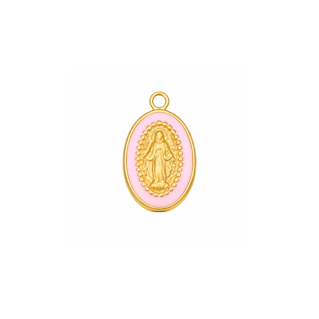 CHARM PETITE MÉDAILLE ROSE